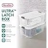 Sterilite 4-Pack Ultra Latching Box, Storage Bins with Lids, Clear Plastic, 116 Quart – Heavy-Duty Organizing Containers for Closet, Bathroom, and Office