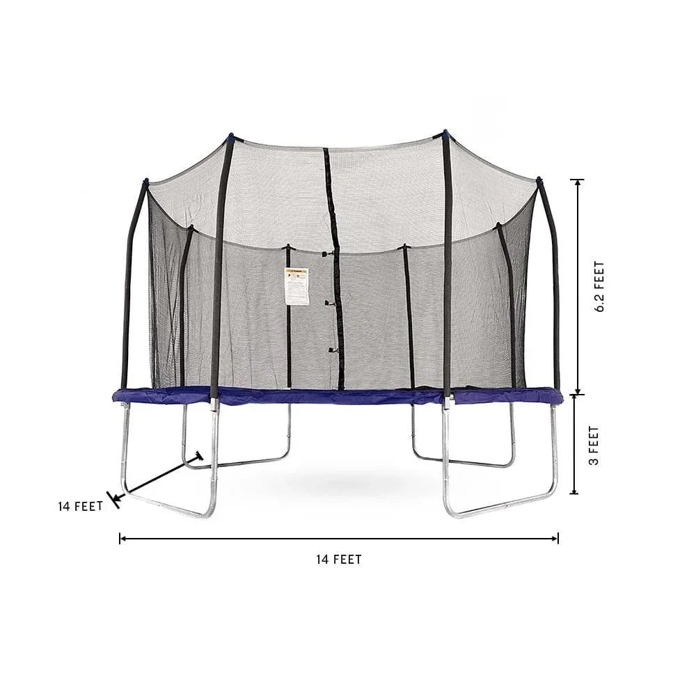 Skywalker Trampolines 14′ Square Trampoline with Enclosure