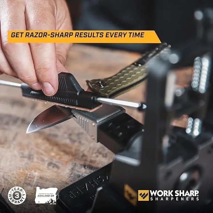 Work Sharp Precision Adjust Elite Knife Sharpener – Adjustable Knife Sharpening System – For Hunting, Serrated & Kitchen Knives