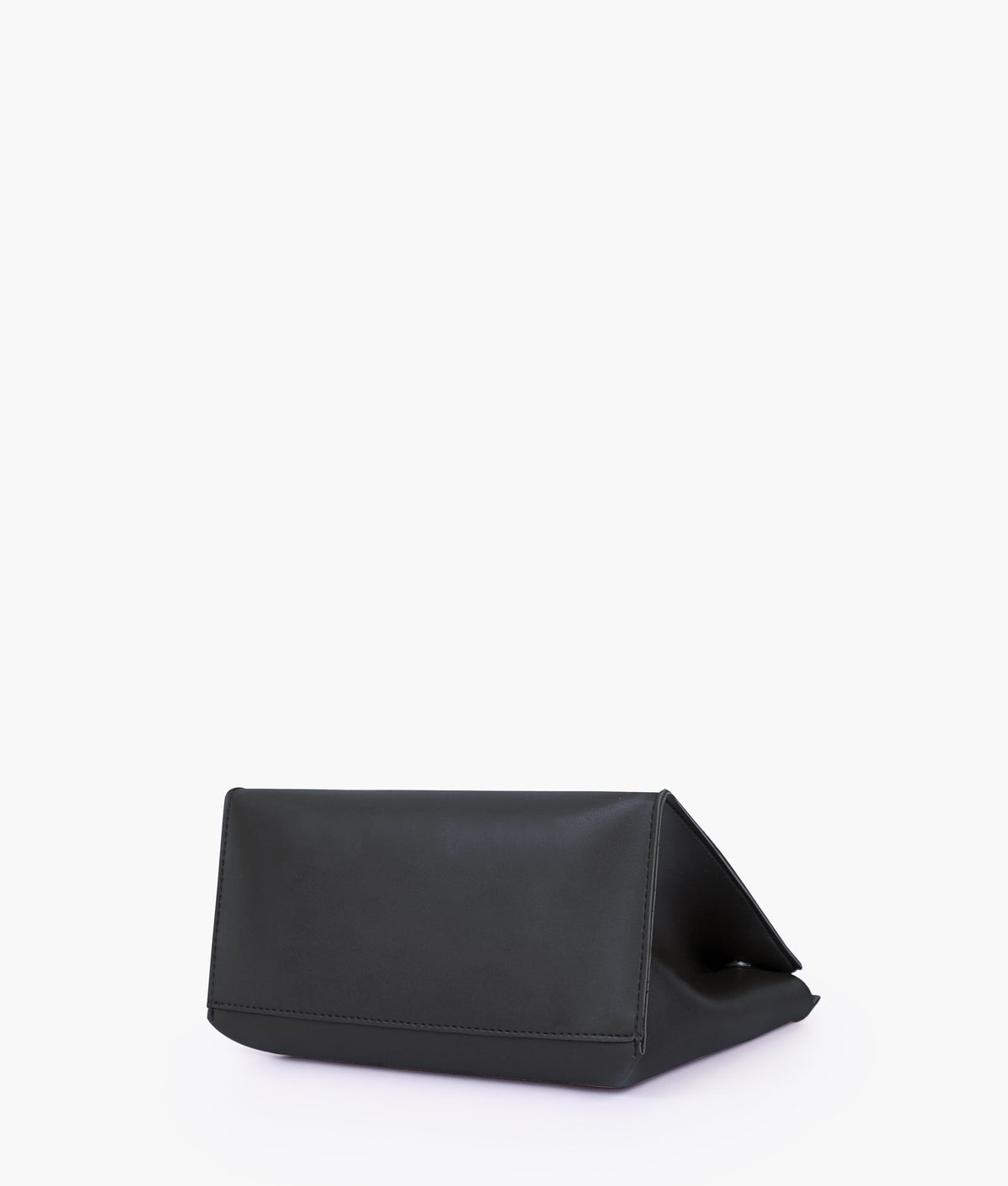 Black front lock top-handle mini bag for women
