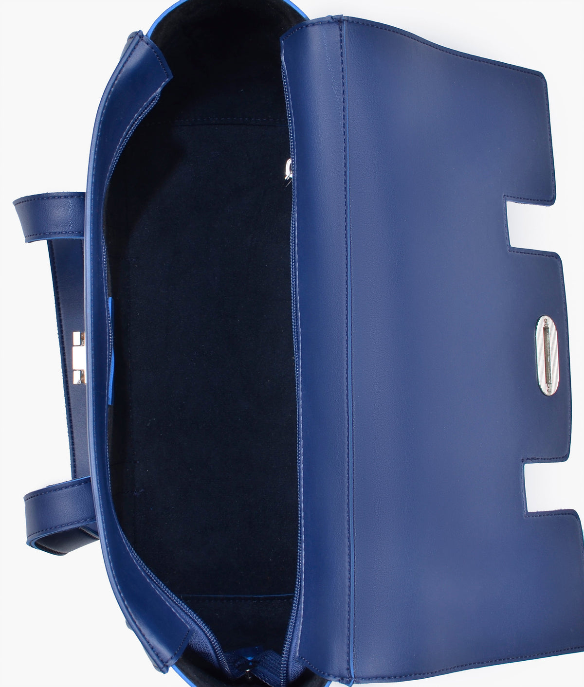 Blue carry-all satchel bag for women