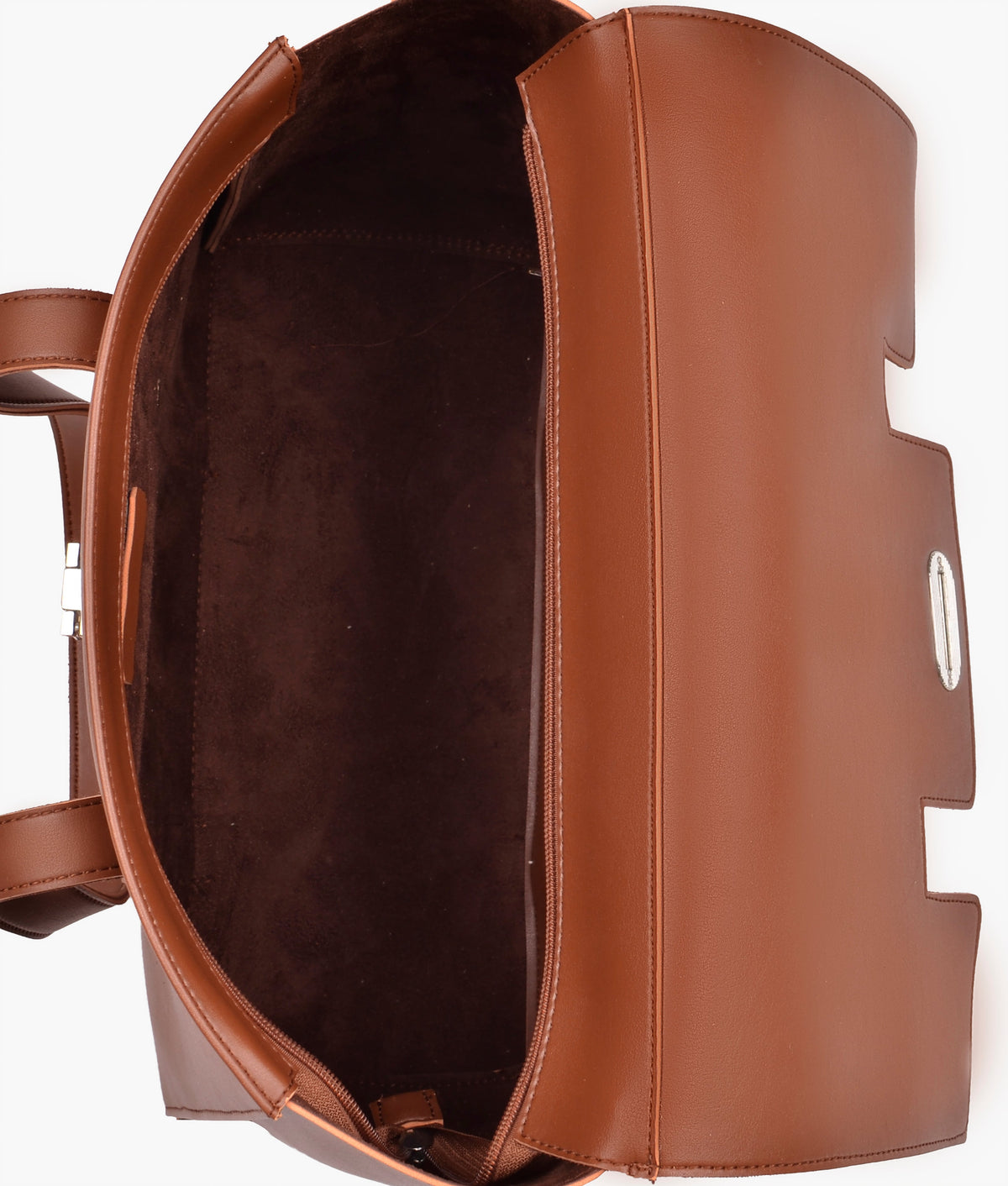 Brown carry-all satchel bag for women