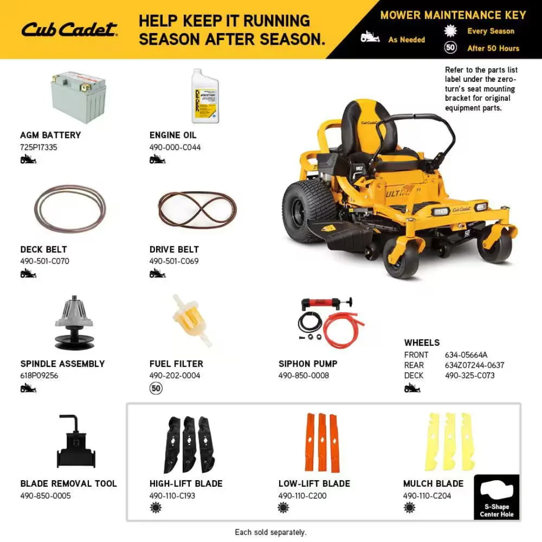 Cub Cadet Ultima ZT1 50 in. Fabricated Deck 23HP V-Twin Kawasaki FR Series image 6