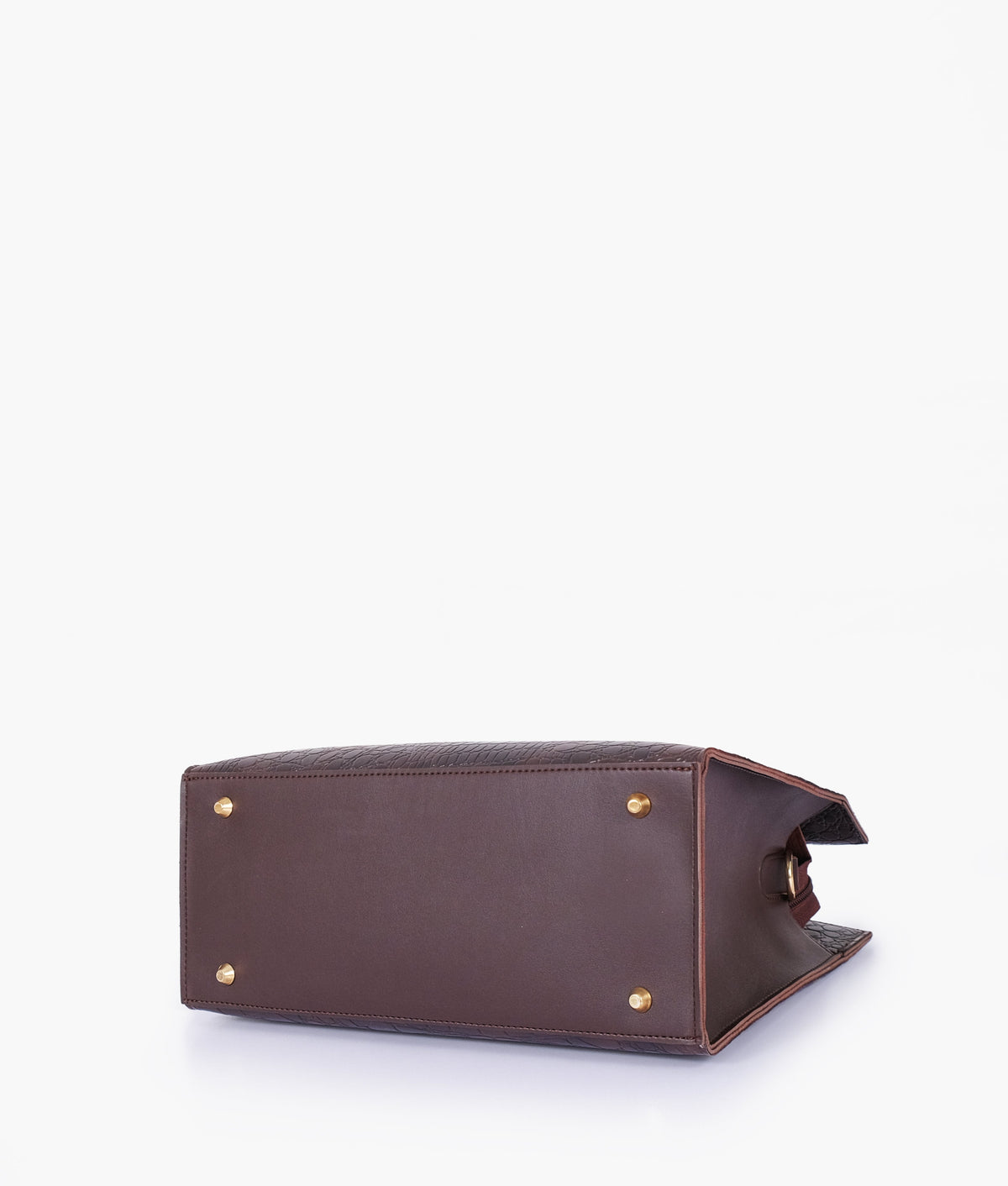 Dark purple color crocodile vintage handbag