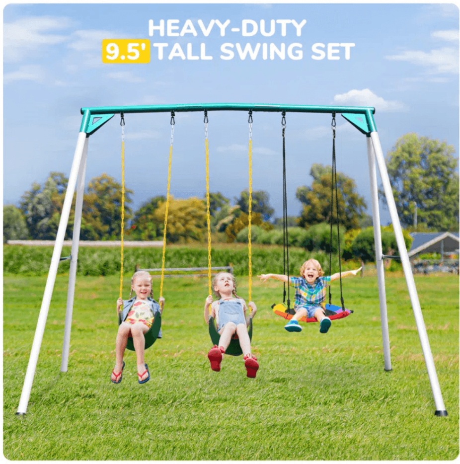 9.5′ Heavy-Duty Outdoor Porch Swing Set