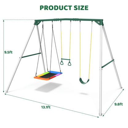 9.5′ Heavy-Duty Outdoor Porch Swing Set