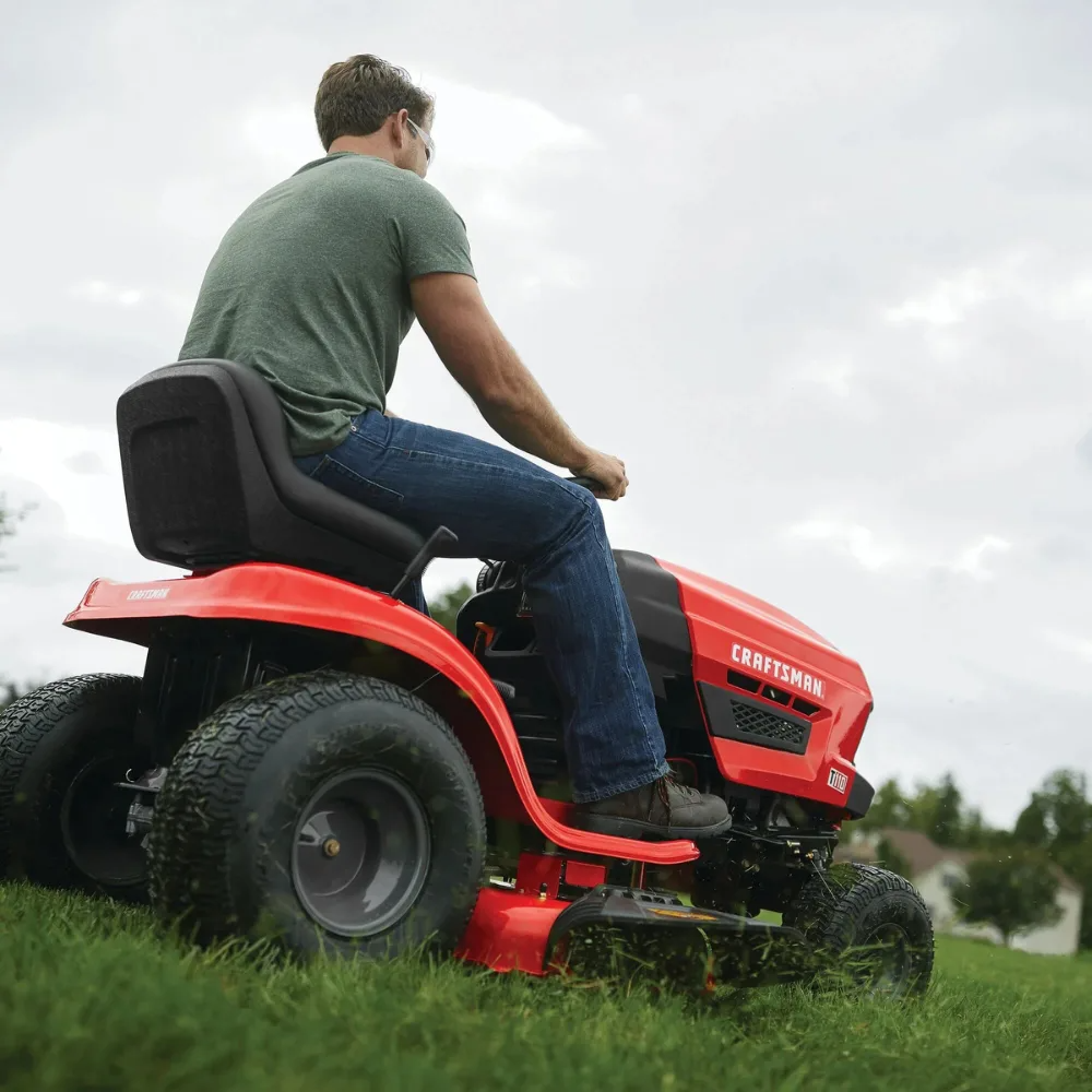 Craftsman T110 | 42″ Riding Mower | 17.5 HP Briggs and Stratton Engine | 7-Speed Transmission image 1