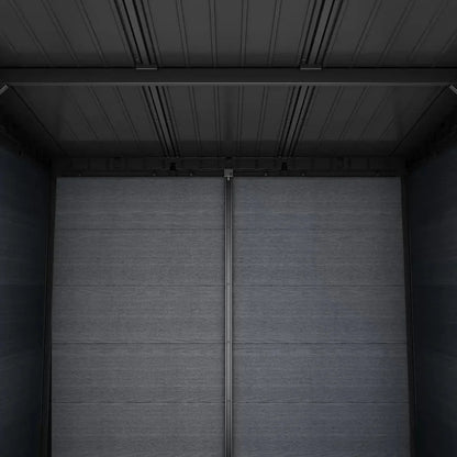 Keter Artisan 11×7 ft. Pent Outdoor Storage Shed with Floor & Window – Dark Grey