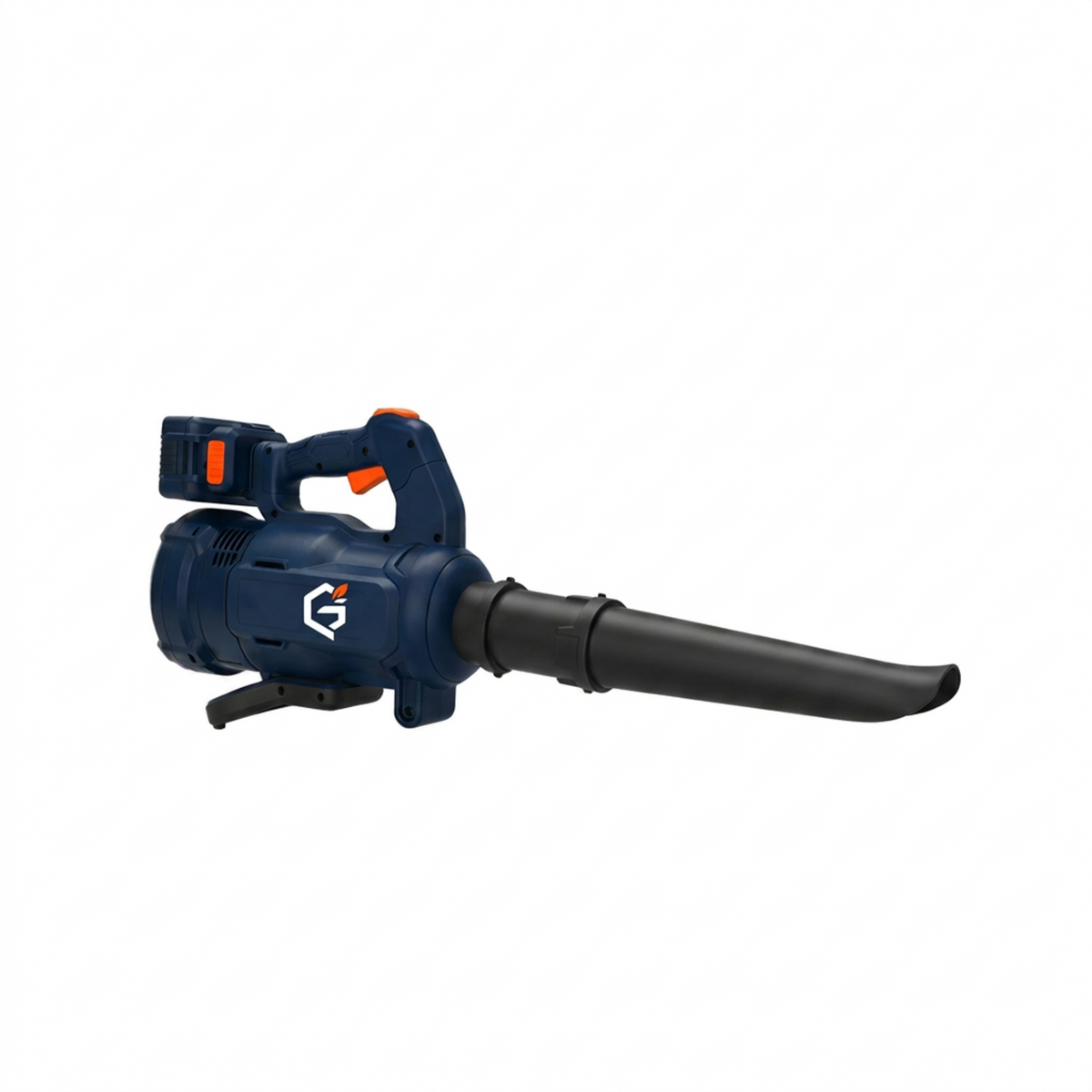 Red and black GETDECO AeroBlast 18V XR cordless leaf blower with ergonomic handle and adjustable airspeed controls.