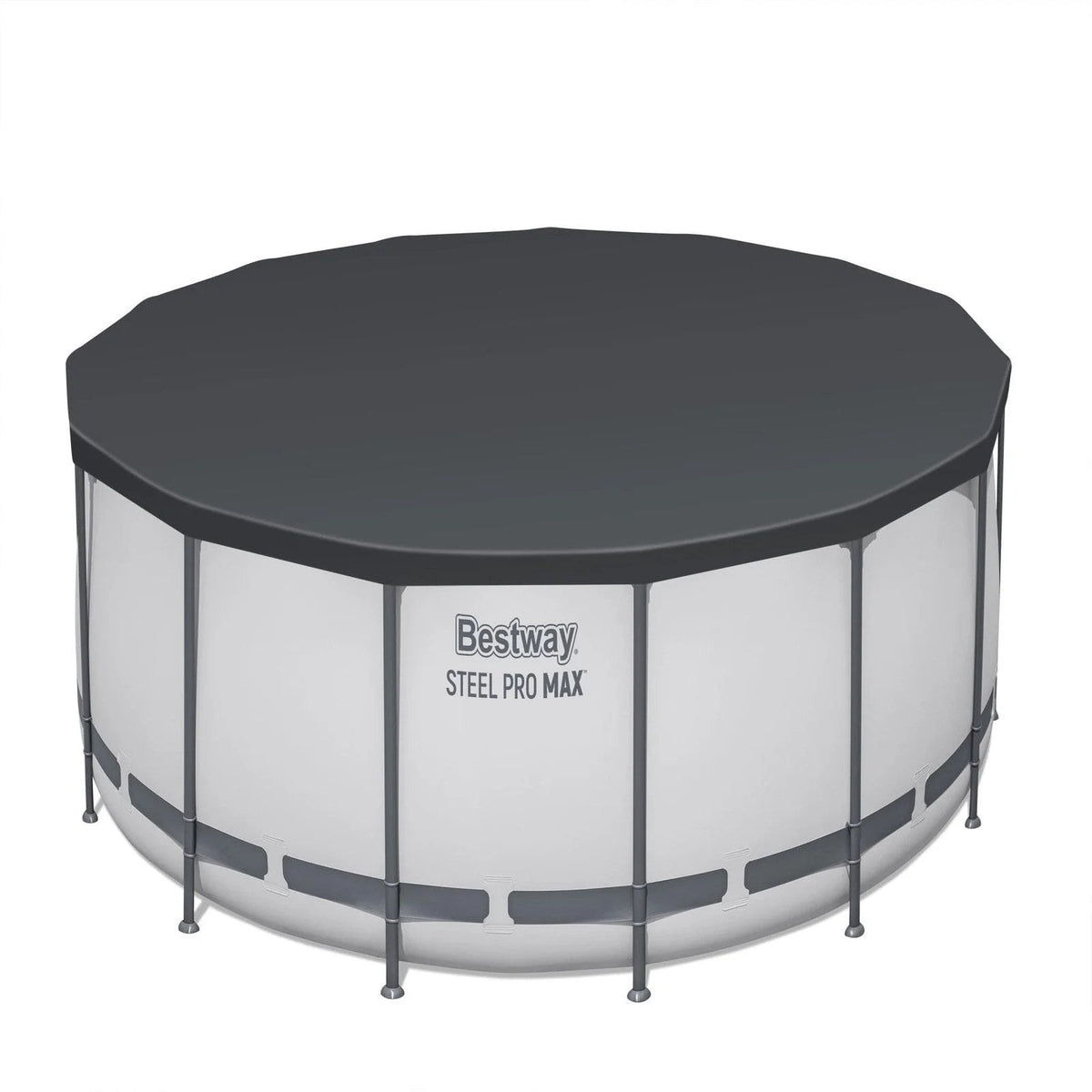 Bestway Steel Pro MAX 10 Foot x 30 Inch Round Metal Frame Above Ground Outdoor Backyard Swimming Pool Set with 330 GPH Filter Pump