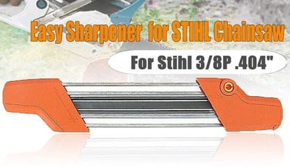 Chainsaw Sharpening File Kit, Metal Chain Sharpener Tool with 13/64″ Round Files and Flat File, Fits 3/8″ & .404″ Chains