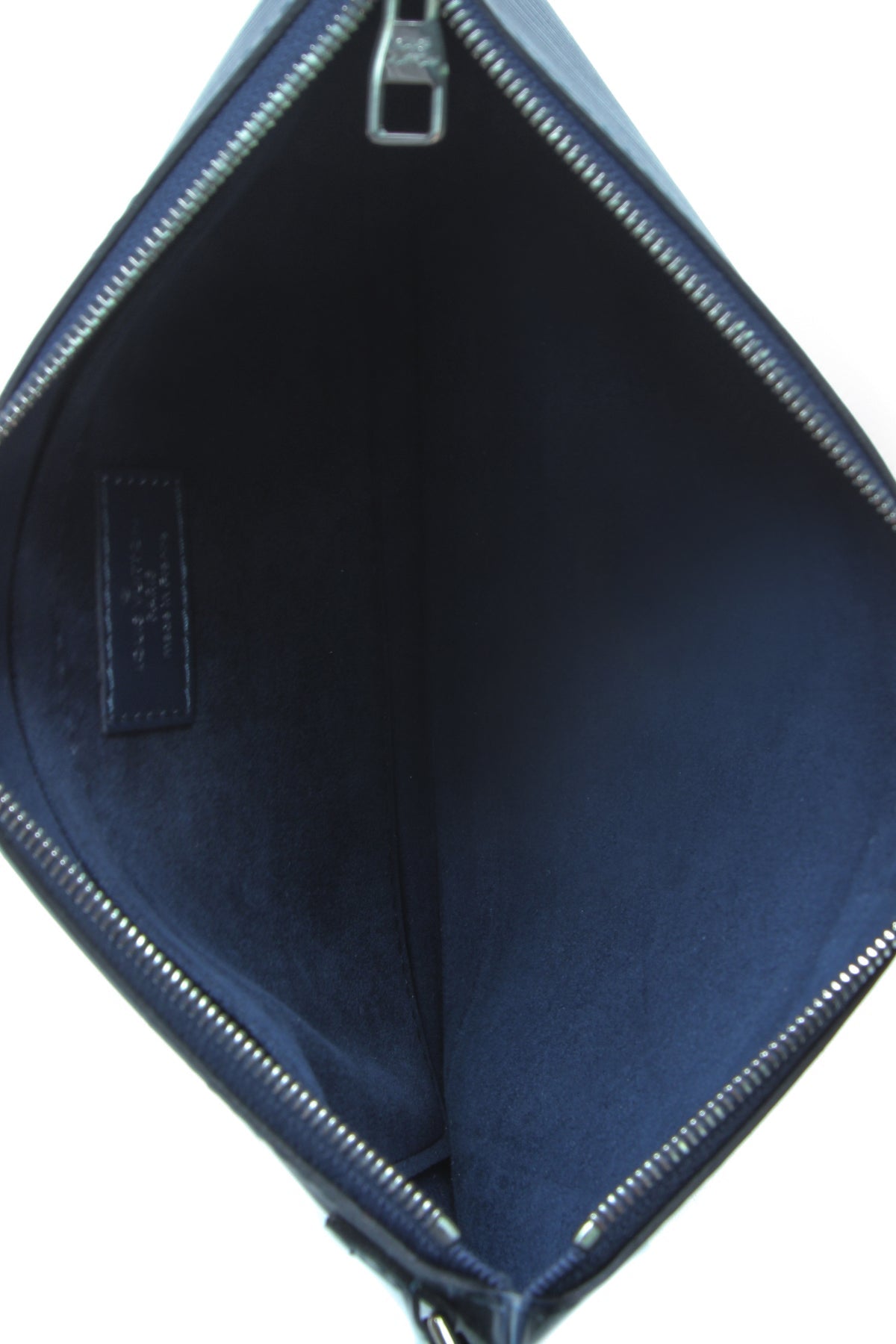Epi Neverfull Pouch Wristlet - Indigo