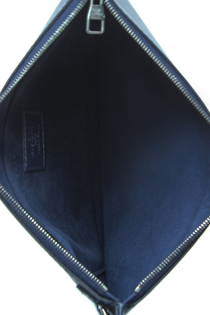 Epi Neverfull Pouch Wristlet - Indigo