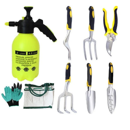 Garden Planting Tools Family Set 3-Piece Aluminum Alloy Shovel and Potting Tool Kit