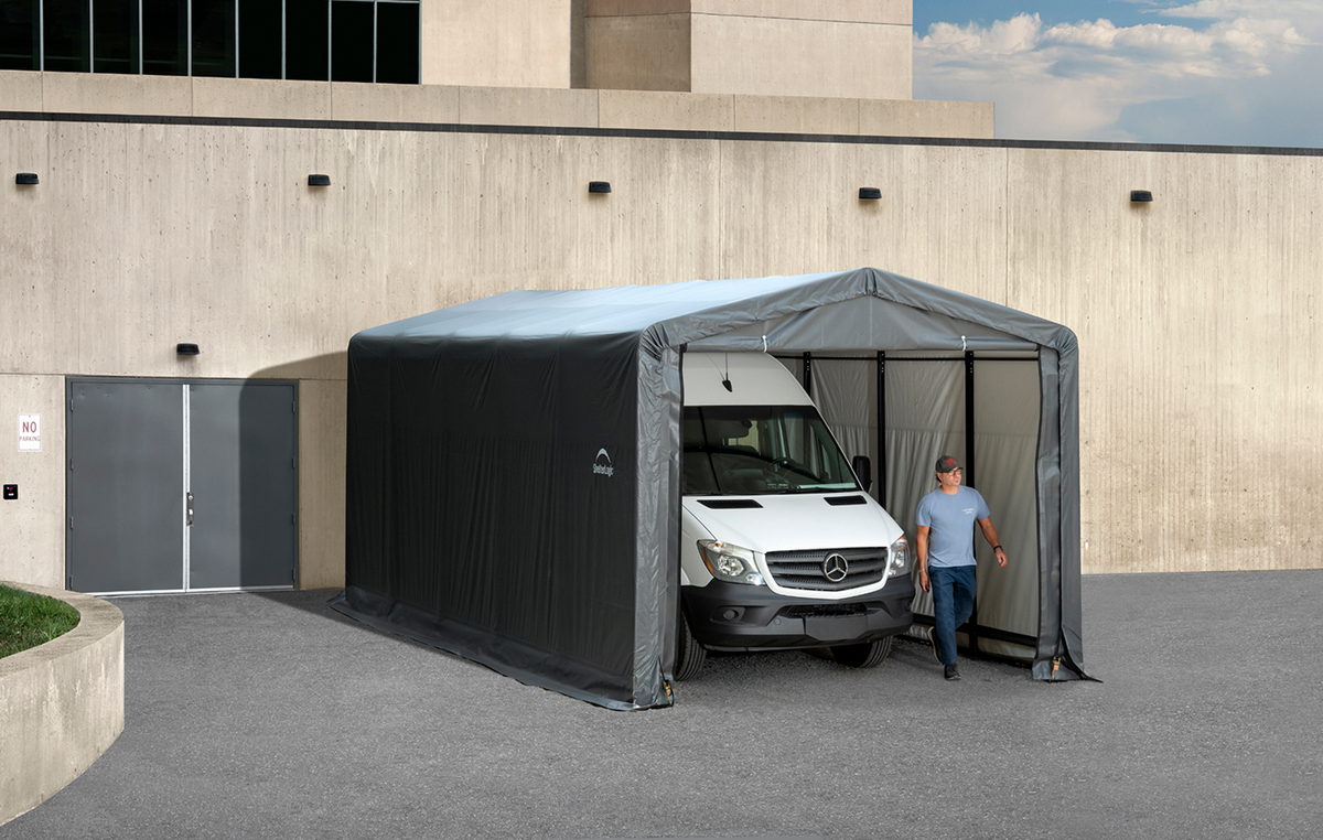 ShelterTube Wind and Snow-Load Rated Garage 10x14x8 Tan image 2