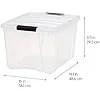 IRIS USA 40 QT Plastic Storage Box with Lid and Latches – 6 Pack – BPA-Free, See-Through Organizing Solution, Durable Nestable Stackable Containers, Secure Pull Handle – Clear