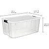 Sterilite 4-Pack Ultra Latching Box, Storage Bins with Lids, Clear Plastic, 116 Quart – Heavy-Duty Organizing Containers for Closet, Bathroom, and Office