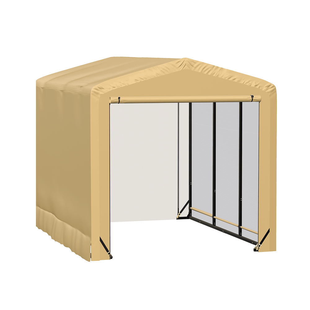 ShelterTube Wind and Snow-Load Rated Garage 10x14x8 Tan image 0