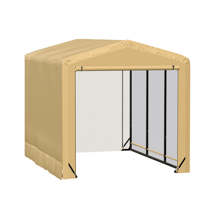 ShelterTube Wind and Snow-Load Rated Garage 10x14x8 Tan image 0