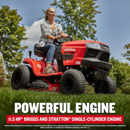 Craftsman T100 36-in 11.5-HP Riding Lawn Mower image 2