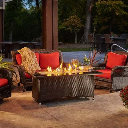 Montego Linear Gas Fire Pit Table image 6