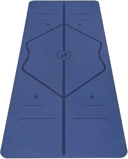 Liforme Original Yoga Mat – Free Yoga Bag Included – Patented Alignment System, Warrior-like Grip, Non-slip, Eco-friendly, sweat-resistant, long, wide, 4.2mm thick mat for comfort