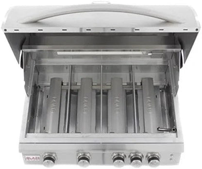 Blaze 32 Inch 4-Burner LTE Gas Grill with Rear Burner and Built-in Lighting System