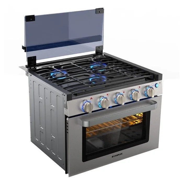 Camplux 17″ RV Oven with 3 Burners Cooktop