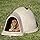 Petmate Large Dog House Outdoor Weatherproof – Indigo Igloo Dog House, Made in USA, for Large Dogs 50 to 90 pounds, TAUPE/BLACK