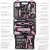 Pink Tool Kit Box Drill Set：DEKOPRO Home Mechanic Toolbox with 12V Power Cordless Drill Hand Repair Tools Sets Combo Kits Storage Organizer Drawer Case for Men & Women