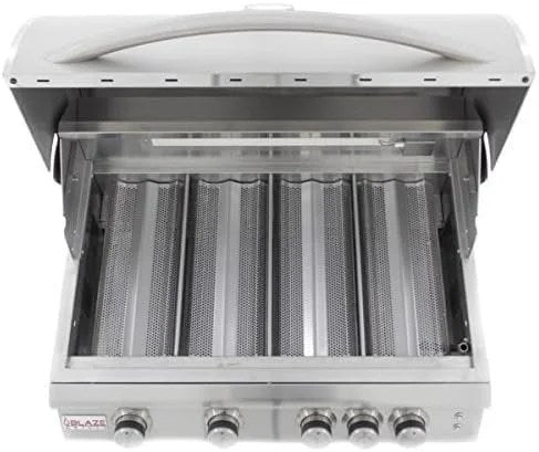 Blaze 32 Inch 4-Burner LTE Gas Grill with Rear Burner and Built-in Lighting System