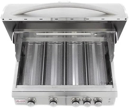 Blaze 32 Inch 4-Burner LTE Gas Grill with Rear Burner and Built-in Lighting System