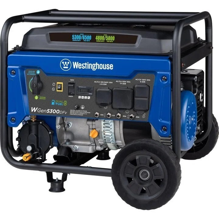 Westinghouse WGen5300DFv Dual Fuel Portable Generator