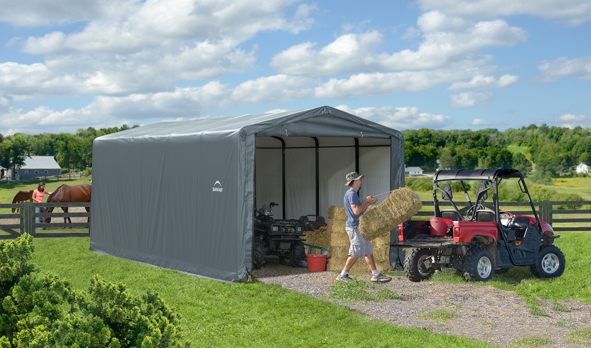 ShelterTube Wind and Snow-Load Rated Garage 10x14x8 Tan image 5