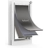 Baboni Pet Door for Wall,3-Flap,Steel Frame and Telescoping Tunnel, Aluminum Lock, Double Flap Dog Door and Cat Door, Strong and Durable (Pets Up to 100 Lb) -Large