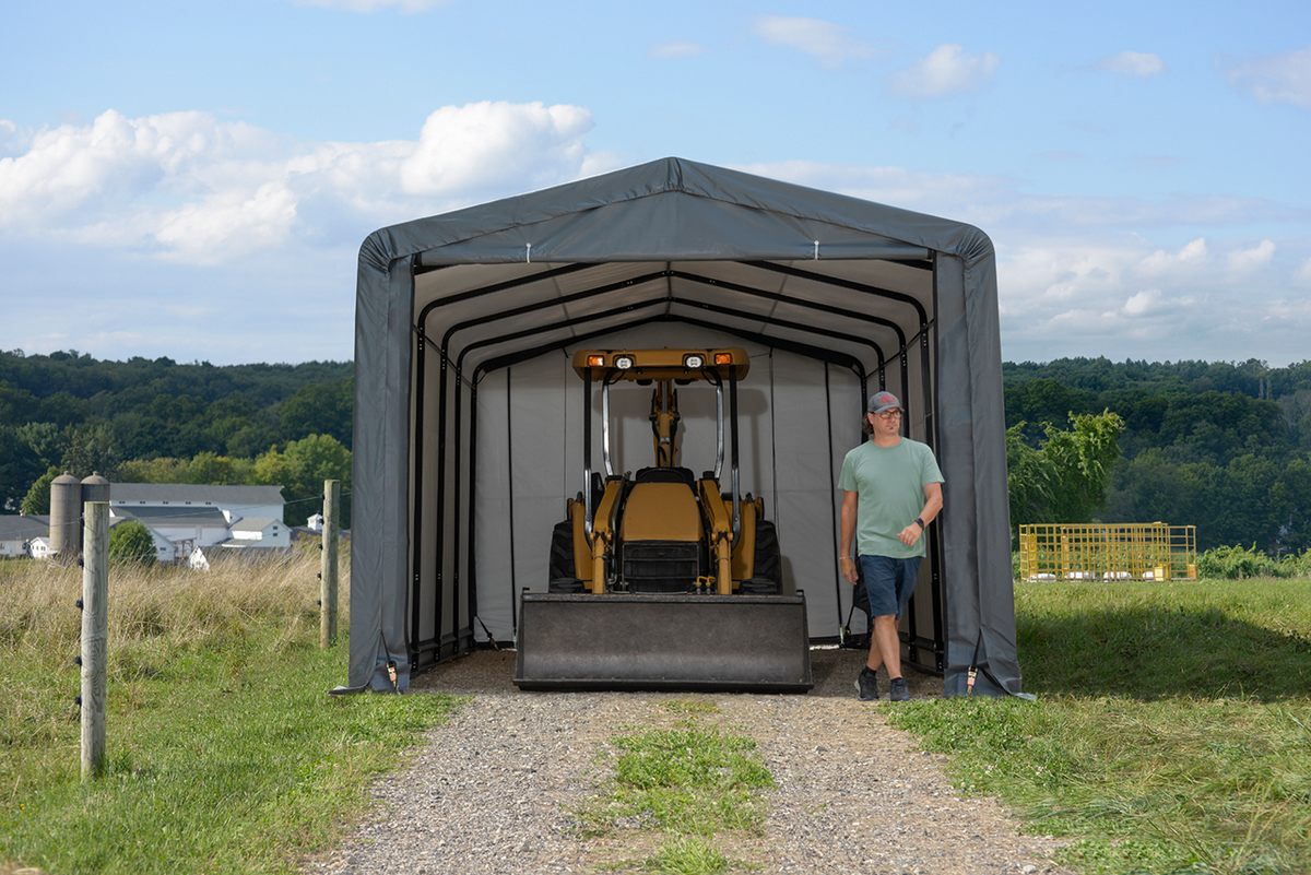 ShelterTube Wind and Snow-Load Rated Garage 10x14x8 Tan image 3