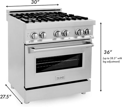 ZLINE 30″ Dual Fuel Range RA30