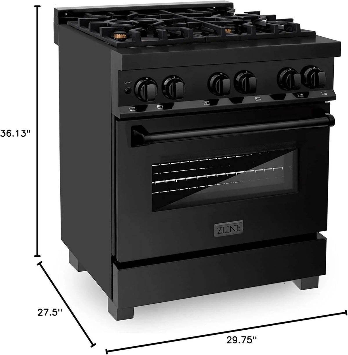 ZLINE Legacy 30″ 4.0 Cu. Ft. Dual Fuel Range RAB-BR-30
