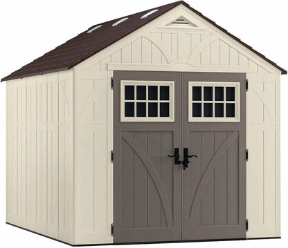 Suncast BMS8100 8 ft. x 10 ft. Tremont Resin Outdoor Storage Shed with Skylights