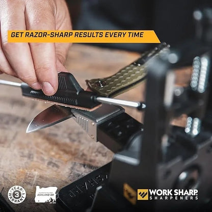 Work Sharp Precision Adjust Elite Knife Sharpener – Adjustable Knife Sharpening System – For Hunting, Serrated & Kitchen Knives