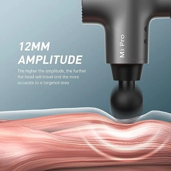 opove M3 Pro 2 Massage Gun Deep Tissue Percussion Muscle Massager for Workout, Percussive Therapy Fascia Gun for Athletes Fast Recovery, 30 Days Long Battery Life, 70lbs Stall Force, Space Gray