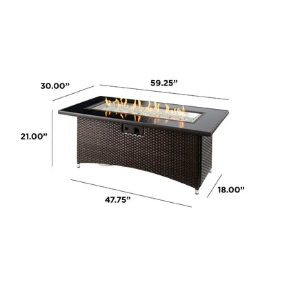 Montego Linear Gas Fire Pit Table image 5