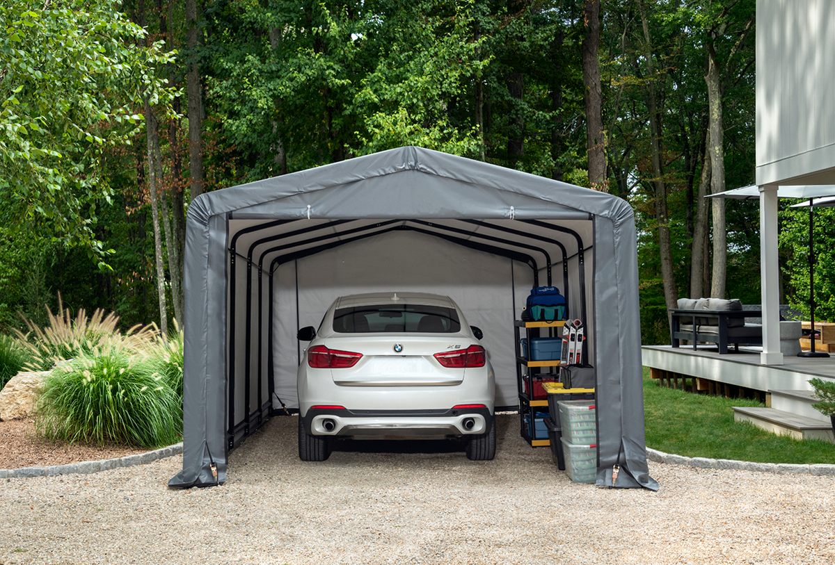 ShelterTube Wind and Snow-Load Rated Garage 10x14x8 Tan image 1