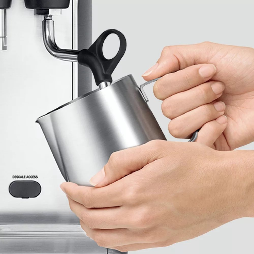 Breville Stainless Steel Barista Express Espresso Machine Light Silver BES870XL: 15 Bars Pressure, Milk Frother, Grinder image 5