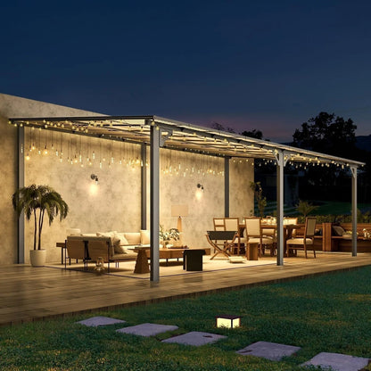Aecojoy 20’x12′ Wall Mounted Gazebos Pergola