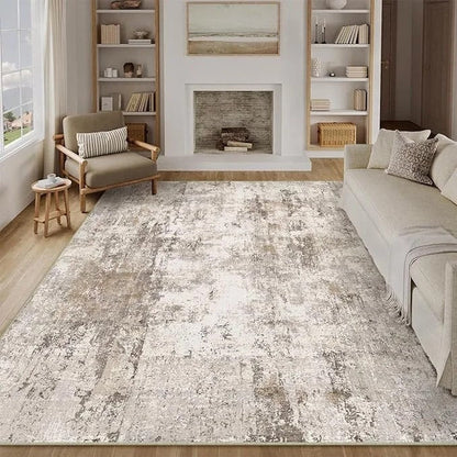 8×10 Washable Area Rug Brown Grey Abstract Non Slip Soft Low Pile Rug for Living Room Bedroom Dining Room Office Neutral Modern Indoor Large Throw Carpet for Home Decor Visit the WondRg Store