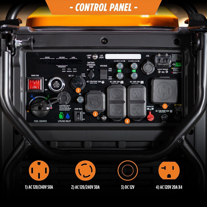 Genmax 11000-W Portable TRI Fuel Gas Inverter Generator Remote Start CO Sensor™ image 5