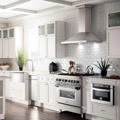 ZLINE 36 in. 4.6 cu. ft. Legacy Dual Fuel Range with 6 Burner Gas Cooktop and Electric Convection Oven in Stainless Steel (RA36)