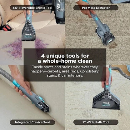 Shark StainStriker Portable Carpet Upholstery & Area Rug Cleaner, Stain & Odor Remover, Perfect for Car Interiors, Nordic Blue, PX202BRN
