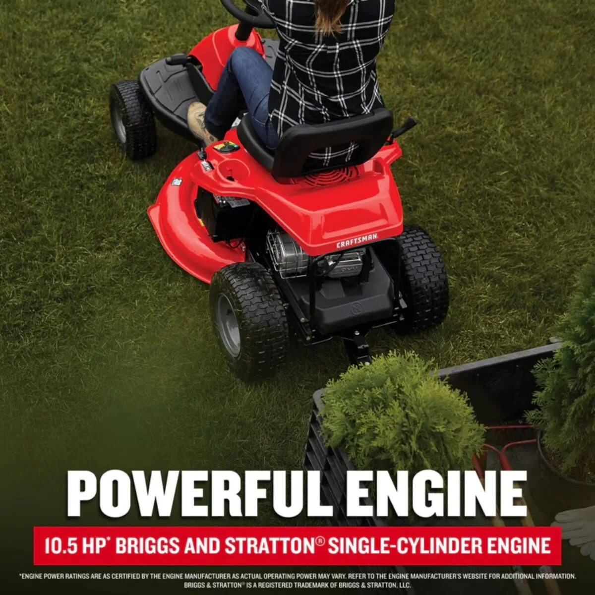CRAFTSMAN R110 30-Inches 10.5 -HP Single cylinder Gas Riding lawn mower image 1